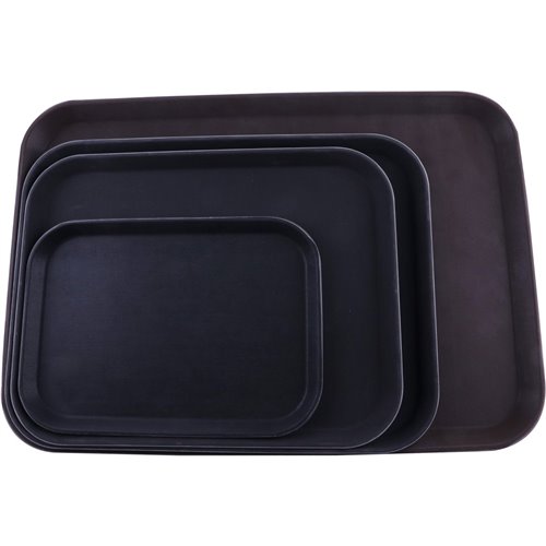 Serving Tray Fibreglass Rectangular Black 14"x18" | DA-FBR1418