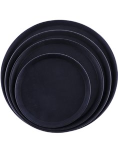 Serving Tray Polypropylene Round 16" Black | DA-PPTRAY1616