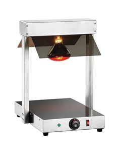 Buffet food warmer with gantry Stainless steel 1 infrared lamp Sneeze guards 1xGN1/1 | DA-WM1F