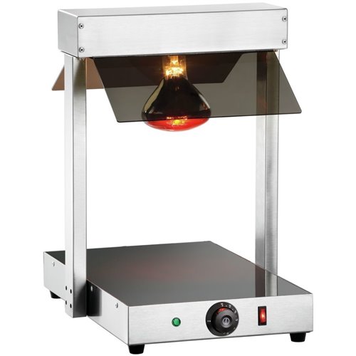 Buffet food warmer with gantry Stainless steel 1 infrared lamp Sneeze guards 1xGN1/1 | DA-WM1F