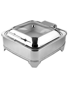 Chafing Dish Electric heating GN2/3 Glass lid Stainless steel 5.5 litres | DA-AD3202