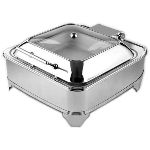 Chafing Dish Electric heating GN2/3 Glass lid Stainless steel 5.5