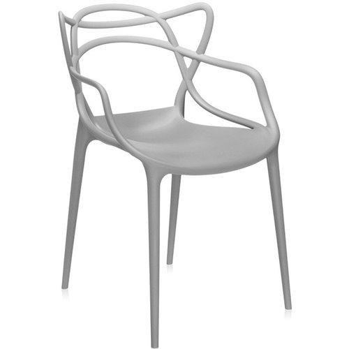 Bistro Dining Arm Chair Plastic Grey Indoors & Outdoors | DA-WW023GREY