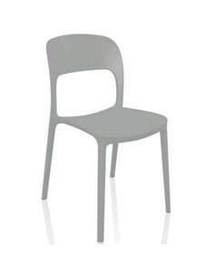 Bistro Dining Chair Plastic Grey Indoors & Outdoors | DA-WW053GREY
