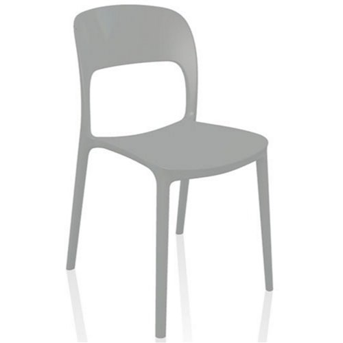 Bistro Dining Chair Plastic Grey Indoors & Outdoors | DA-WW053GREY