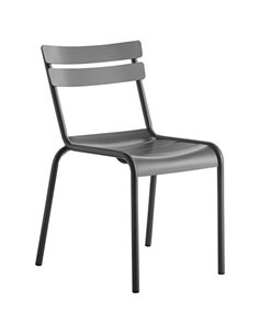 Bistro Side Chair Aluminium Indoors & Outdoors Dark Grey | DA-GS60859G
