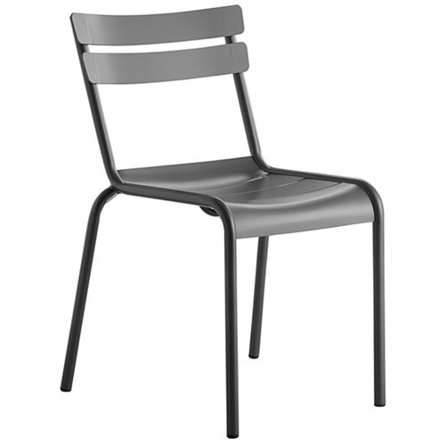 Bistro Side Chair Aluminium Indoors & Outdoors Dark Grey | DA-GS60859G