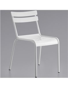 Bistro Side Chair Aluminium Indoors & Outdoors White | DA-GS60859W
