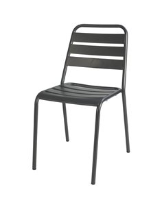 Bistro Side Chair Steel Indoors Gun Metal | DA-GS60790GM