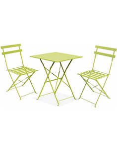 Folding Bisto Set Table & 2 Chairs Green | DA-WW178GREEN
