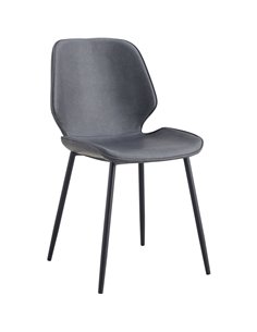Side Dining Chair PU leather seat Light Grey | DA-GSYH003LG
