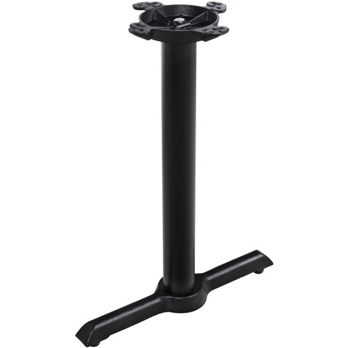 Black Table base End column 22x5'' Standard height Sandtex coating | DA-T0522TH