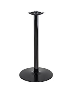 Black Table base Round Ø18'' Bar height Sandtex coating | DA-T18RBARH