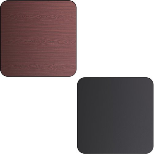 Laminated Square Table top Reversible Mahagony & Black 30x30'' | DA-TT3030MB