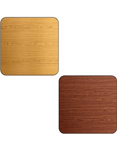 Laminated Square Table top Reversible Walnut & Natural 24x24'' | DA-TT2424WN