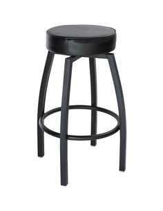 Black Barstool with Upholstered Swivel seat | DA-GS6P08