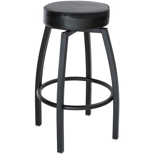 Black Barstool with Upholstered Swivel seat | DA-GS6P08