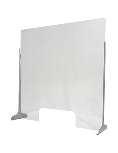 Freestanding Sneeze Guard/Plastic Divider Screen 1000x1000mm Clear | DA-AC80011