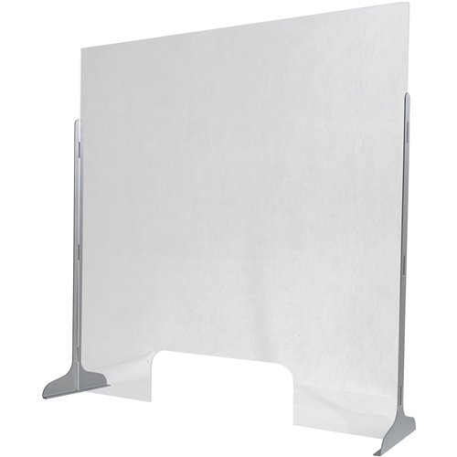 Freestanding Sneeze Guard/Plastic Divider Screen 1000x1000mm Clear | DA-AC80011