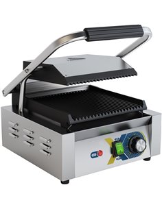 Heavy Duty Panini Contact grill Single Ribbed | DA-EGD10C