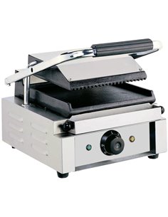 Heavy Duty Panini Contact grill Single Ribbed/Smooth | DA-EG01C