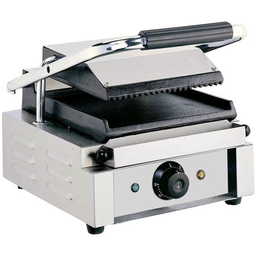Heavy Duty Panini Contact grill Single Ribbed/Smooth | DA-EG01C