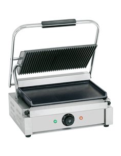 Heavy Duty Large Panini Contact grill 2.2kW Ribbed/Smooth | DA-EG02C