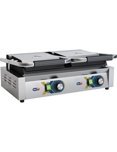 Heavy Duty Panini Contact grill Double Ribbed | DA-EGD20C