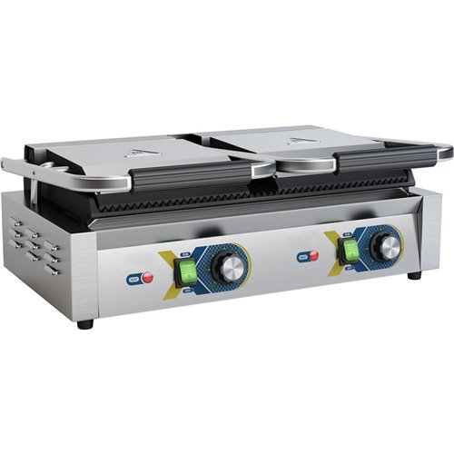 Heavy Duty Panini Contact grill Double Ribbed | DA-EGD20C