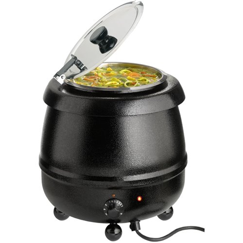 Soup Kettle Black 10 litres Electric Wet Heat | for Soup, Mulled Wine or Cider, Chilli, Porridge or Beans DA-SK10