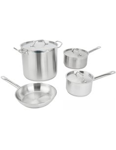 Set of Stainless steel Cookware 7 pcs Sauce pans Stew pan Fry pan | DA-SPC7A