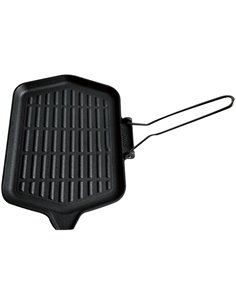 Cast Iron Griddle Pan Pre-seasoned with Removable handle 370x225mm | DA-KB3723