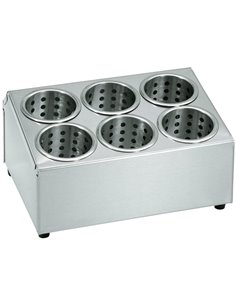 Commercial Cutlery Basket Holder 6 hole Stainless steel | DA-KFB06B