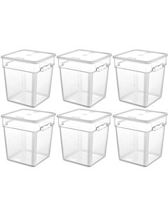 Pack of 6 Food storage Container with lid 17.2 litre 290x300x320mm Polypropylene | DA-GSPP18+GSPPL12