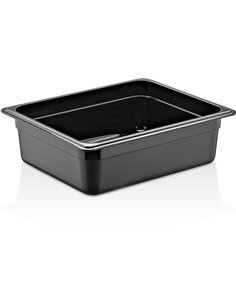 Polycarbonate Gastronorm Pan GN1/2 Depth 100mm Black 5 litres | DA-GNP12100B