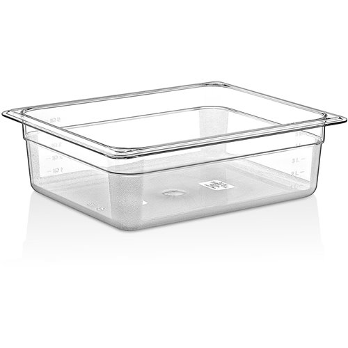 Polycarbonate Gastronorm Pan GN1/2 Depth 100mm Clear | DA-P8124