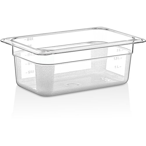 Polycarbonate Gastronorm Pan GN1/4 Depth 100mm Clear | DA-P8144