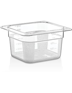 Polycarbonate Gastronorm Pan GN1/6 Depth 100mm Clear | DA-P8164