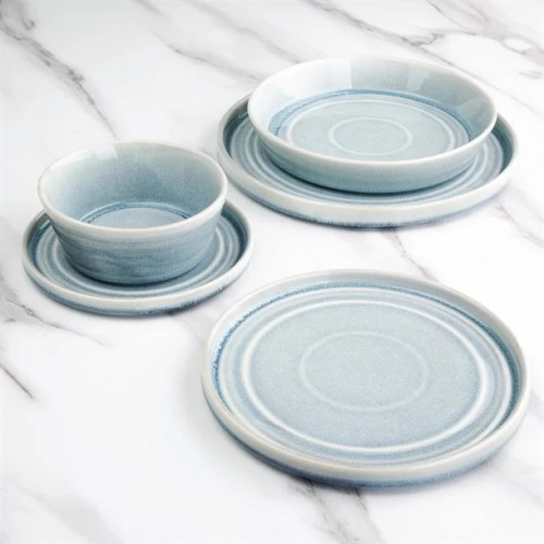 Olympia Cavolo Flat Round Plates Ice...