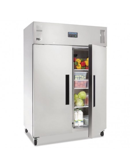 Polar G595 1200Ltr Double Door Freezer Stainless Steel G-Series