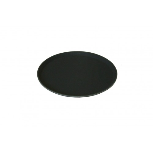 Beaumont Non-Slip Round Tray, Black...