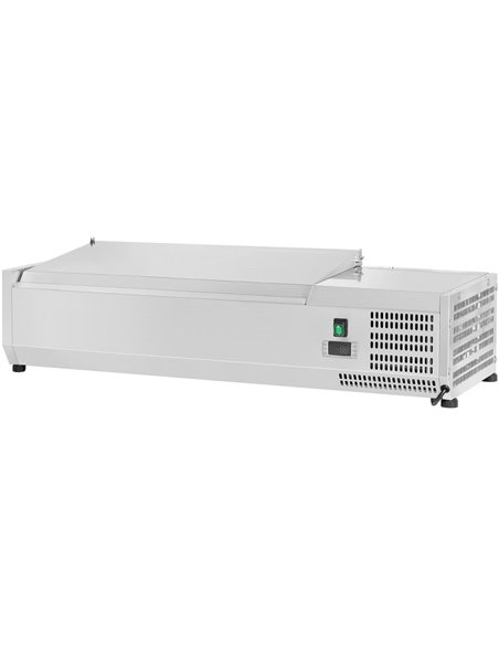 Refrigerated Servery Prep Top 1200mm 5xGN1/4 Depth 330mm Stainless steel lid | EA12