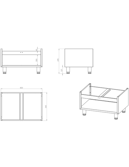 Professional Vapour Grill Gas on Open base 6 burners 22kW | VG8070GT-KS8070