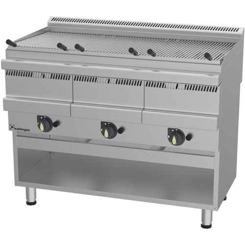 Professional Vapour Grill Gas on Open base 9 burners 33kW | VG1270GT-KS12070