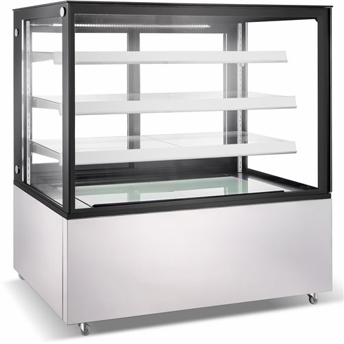Cake counter 1200x730x1300mm 3 shelves Stainless steel base LED | GN1200RF3