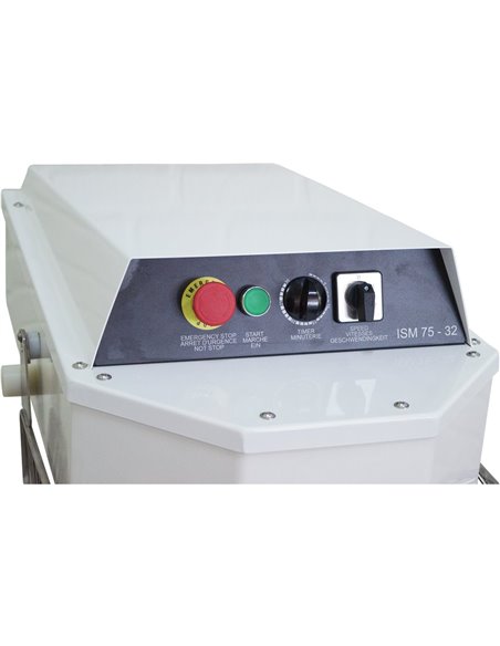 Industrial Spiral Dough Mixer 75 litres Fixed head Fixed bowl 2 speeds 400V/3 phase | ISM7532