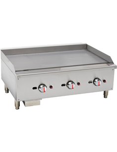 Premium Commercial Gas Griddle Smooth plate 3 burners 22.5kW Countertop | EGG36S