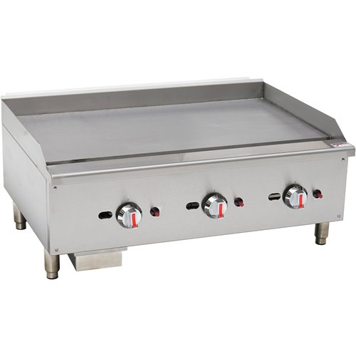 Premium Commercial Gas Griddle Smooth plate 3 burners 22.5kW Countertop | EGG36S