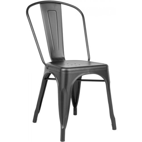 Bistro Dining Chair Steel Gun Metal Indoors | TP001GM