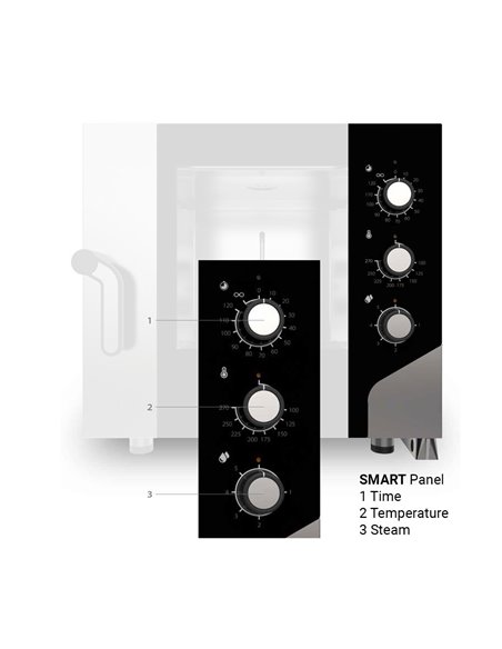 Professional Combi Steamer Electric 6 trays GN1/1 and 600x400mm Electromechanic Controls Direct steam | Tecnoeka MKF616S